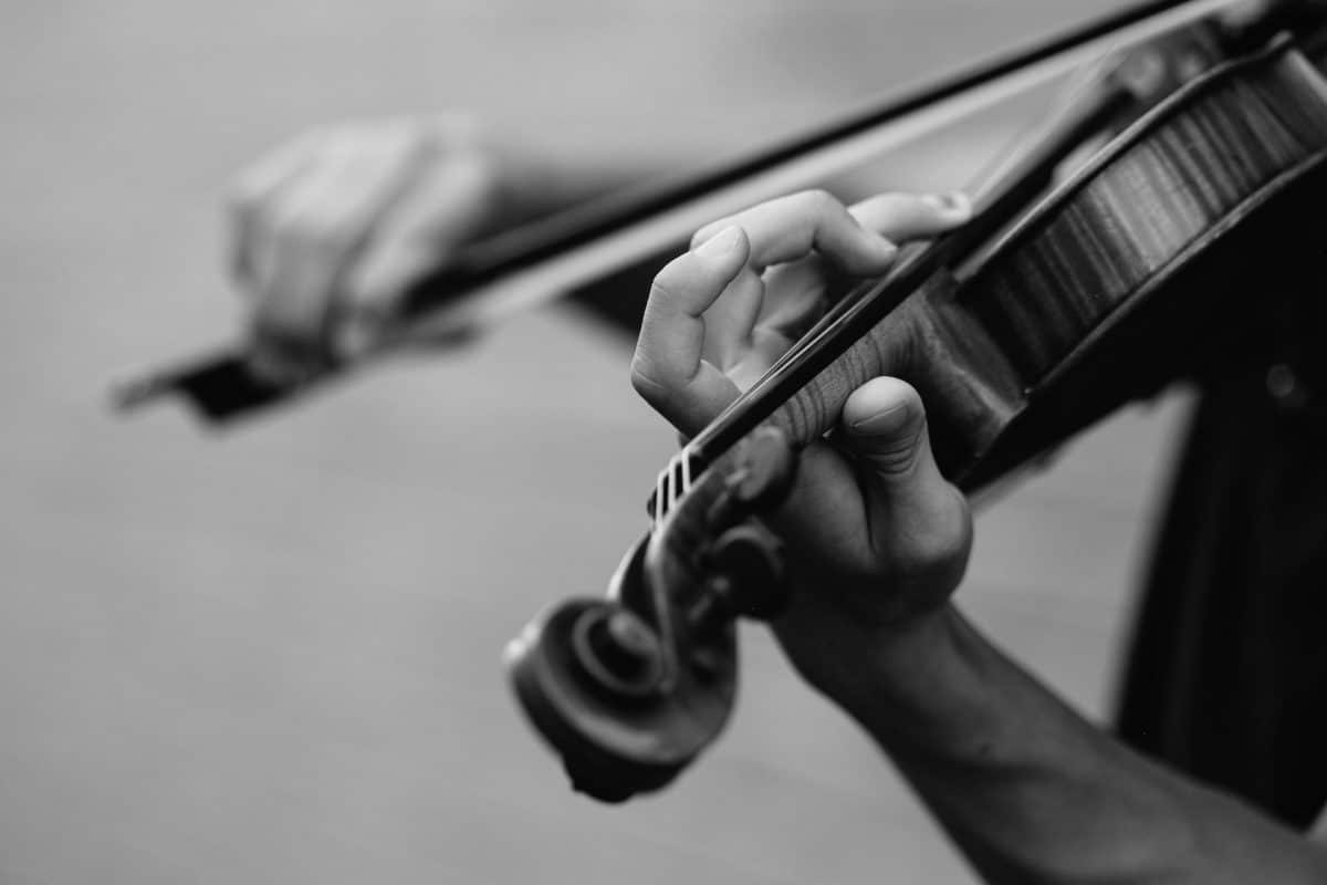 playing the violin