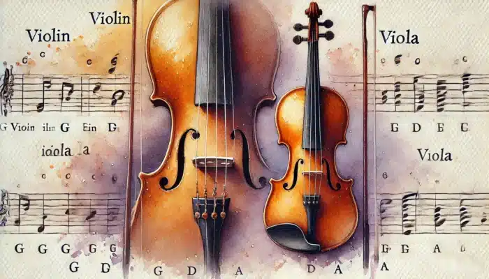 violin and viola