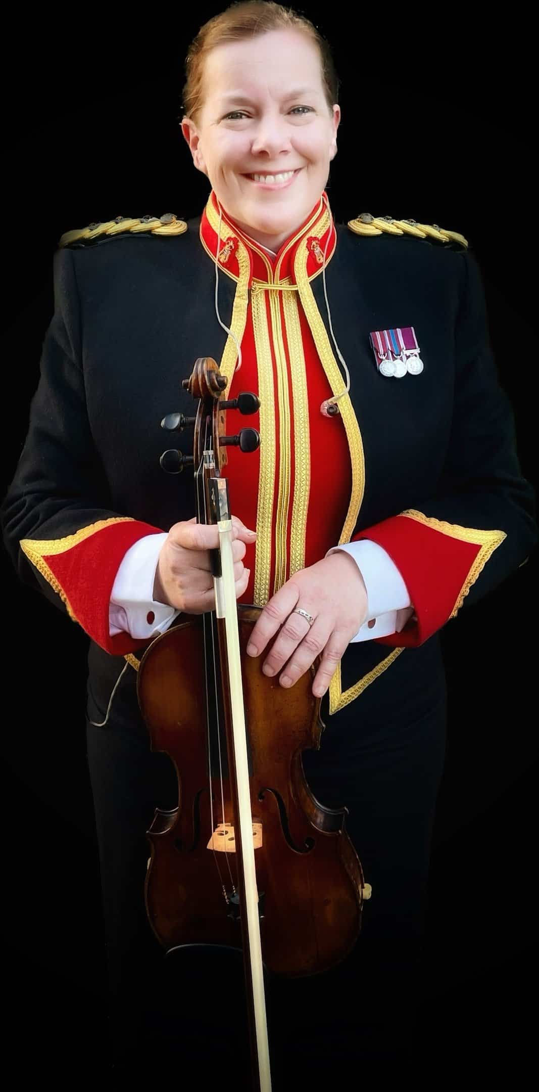 Seraphina violinist in ceremonial dress