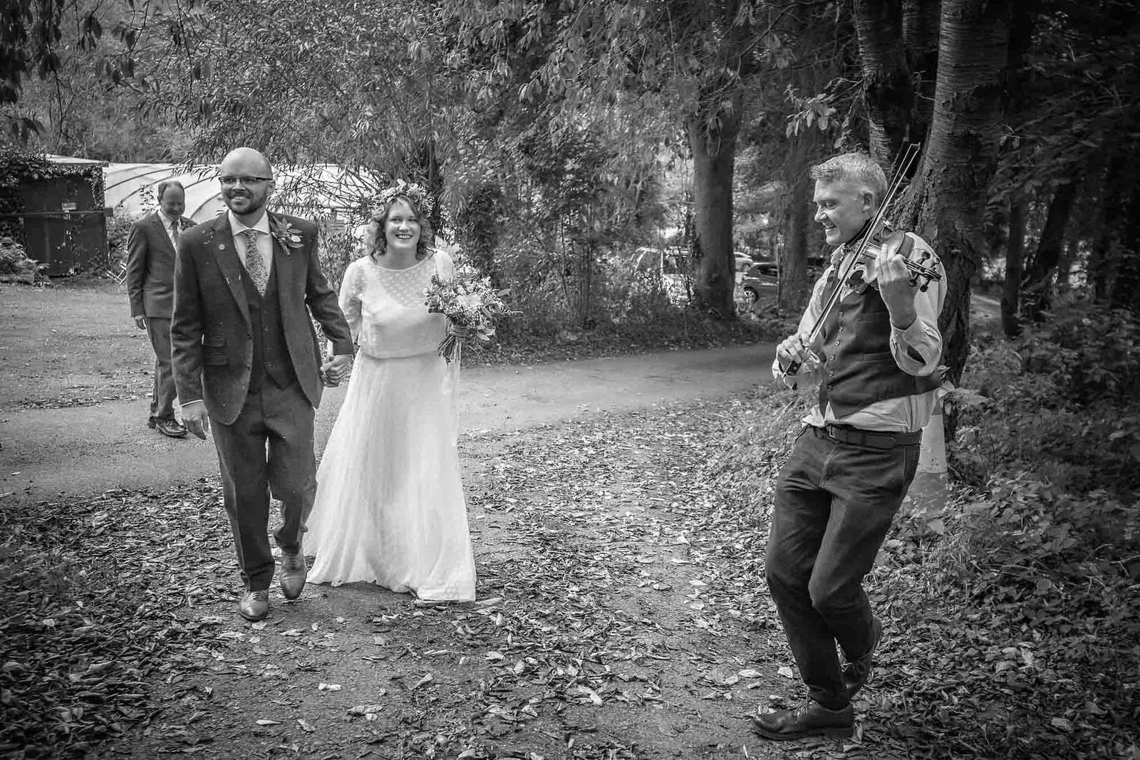 Bravura playing for the bride and groom